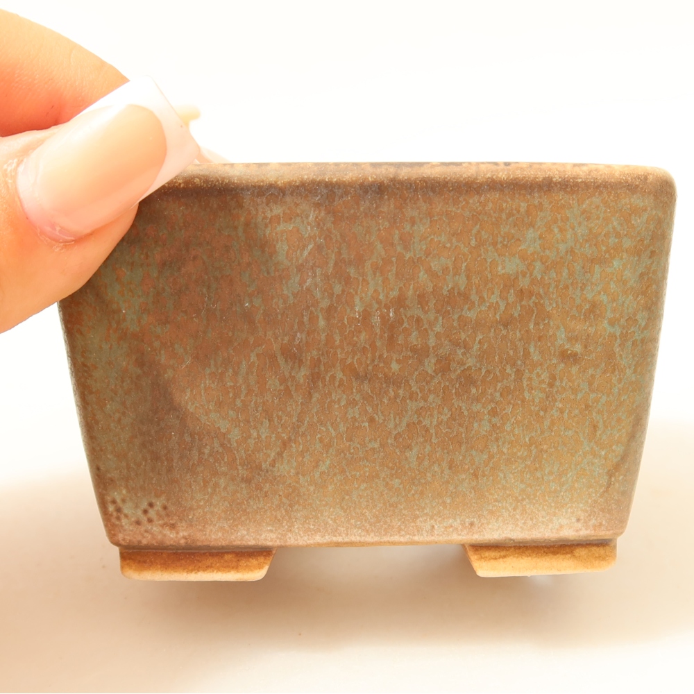 Ciotola bonsai in ceramica 8,5 x 8,5 x 5,5 cm, verde