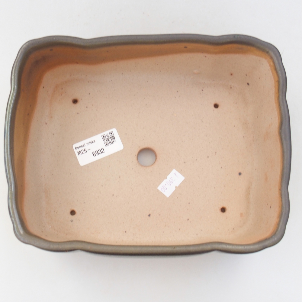 Ciotola bonsai in ceramica 26 x 26 x 8 cm, colore rosso