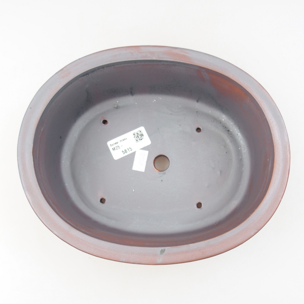 Ciotola bonsai in ceramica 23,5 x 19 x 8 cm, colore metallo