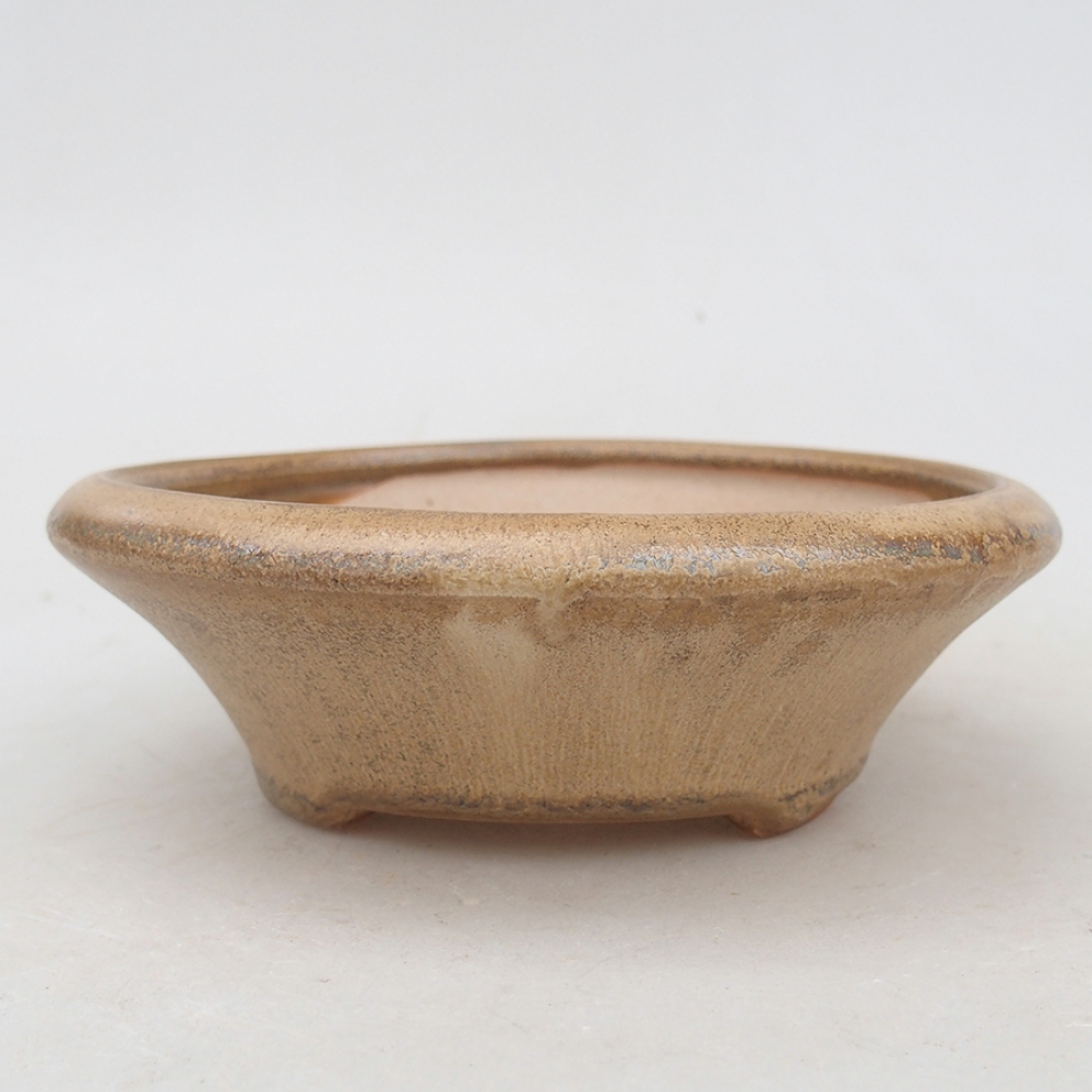 Ciotola bonsai in ceramica 13,5 x 13,5 x 4,5 cm, colore beige