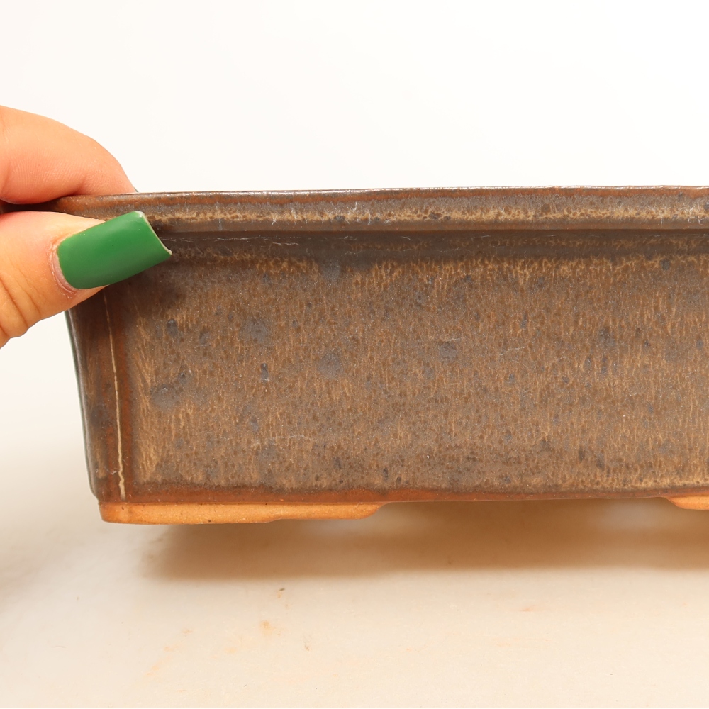 Ciotola in ceramica  20 x 15,5 x 5,5 cm, colore marrone