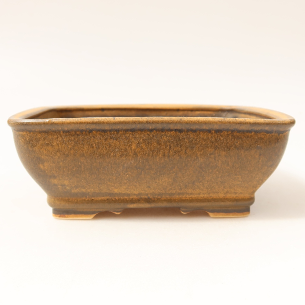 Vaso da bonsai in ceramica 15 x 12 x 5,5 cm, colore marrone