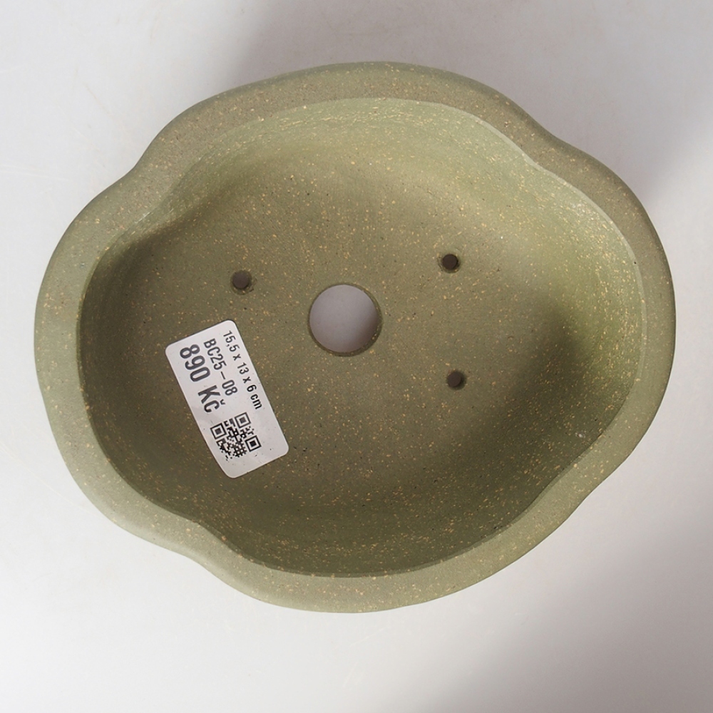 Ciotola bonsai in ceramica 15,5 x 13 x 6 cm, verde