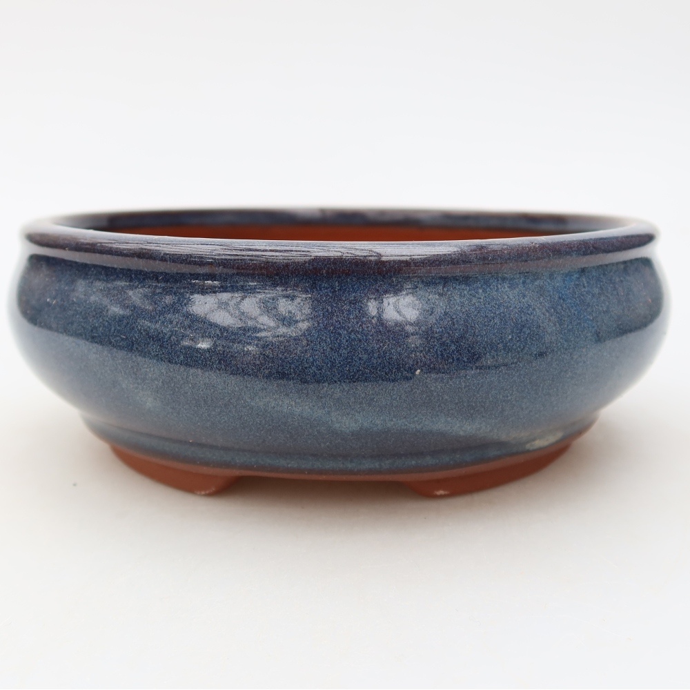 Ciotola bonsai in ceramica 16 x 16 x 5,5 cm, colore blu