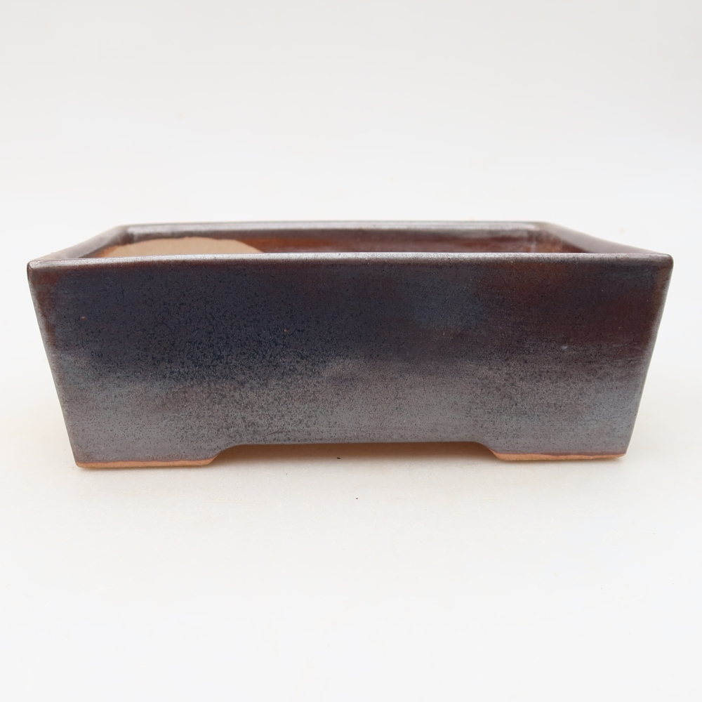 Vaso da bonsai in ceramica 16 x 11,5 x 5,5 cm, colore marrone