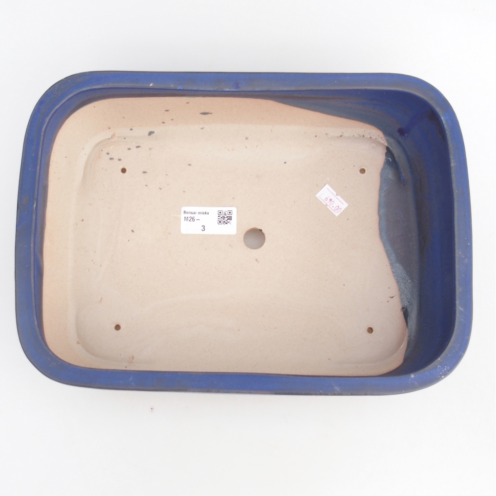 Ciotola bonsai in ceramica 28,5 x 21 x 7,5 cm, colore blu