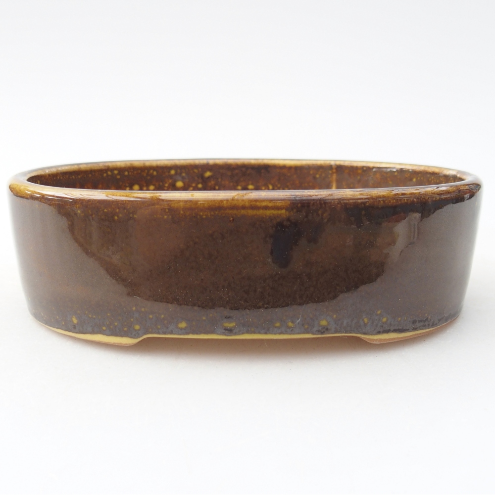 Ciotola per bonsai in ceramica 12,5 x 10 x 3,5 cm, giallo