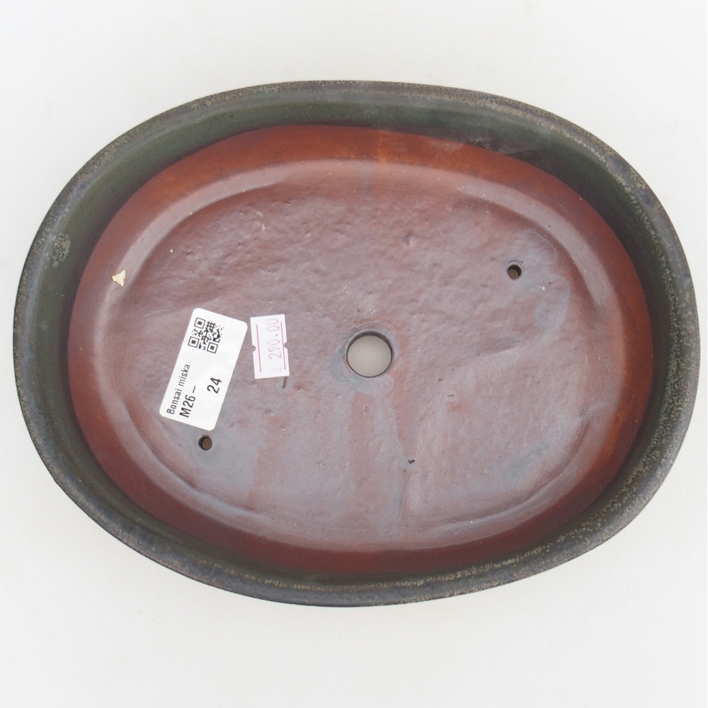 Ciotola bonsai in ceramica 21,5 x 17 x 5 cm, grigio