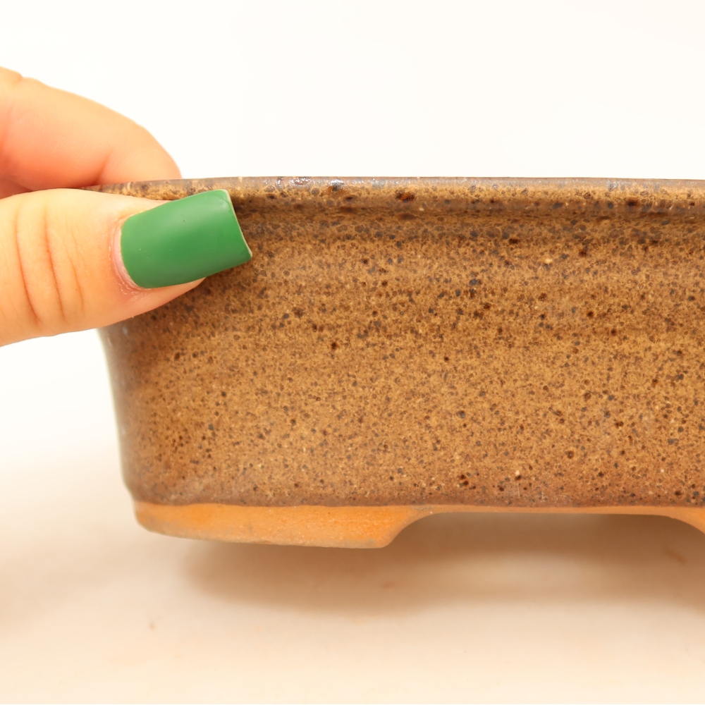 Ciotola in ceramica  18 x 13 x 5,5 cm, colore marrone