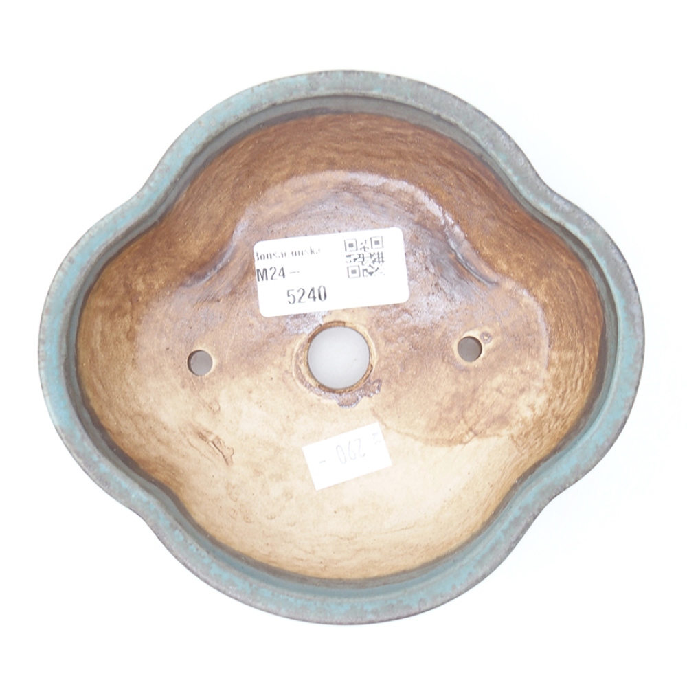 Ciotola bonsai in ceramica 13,5 x 13 x 5 cm, colore blu