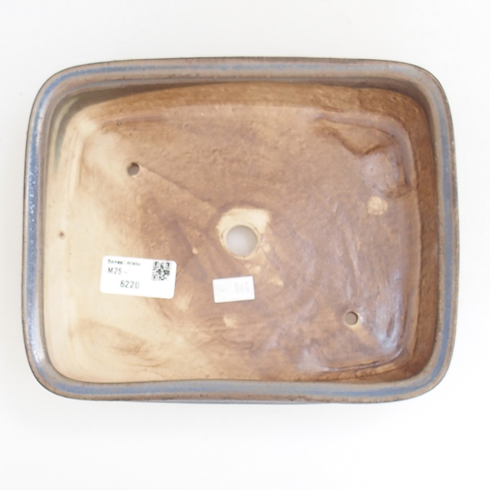 Ciotola bonsai in ceramica 21,5 x 17,5 x 5,5 cm, colore blu