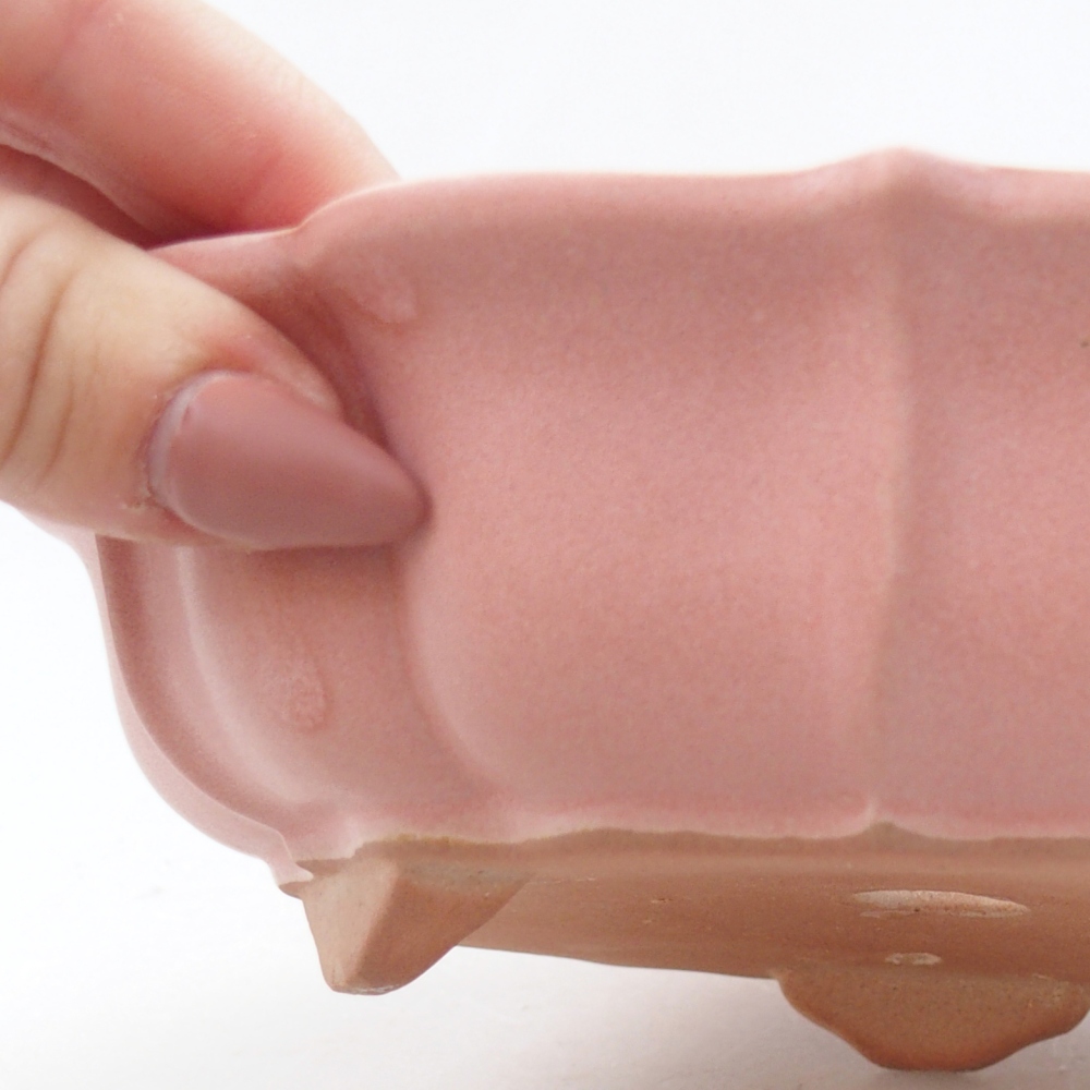 Ciotola bonsai in ceramica 26 x 26 x 8 cm, colore rosso