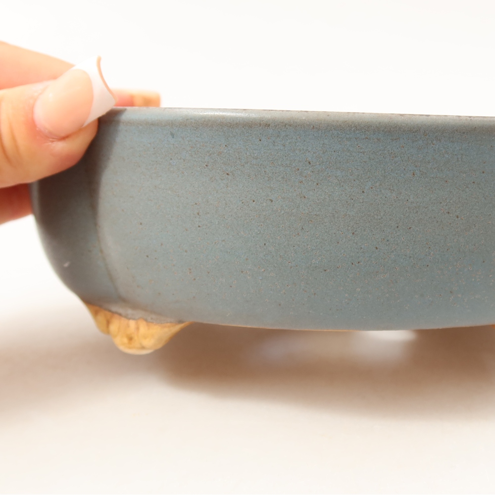 Vaso da bonsai in ceramica 17,5 x 15,5 x 5,5 cm, colore blu