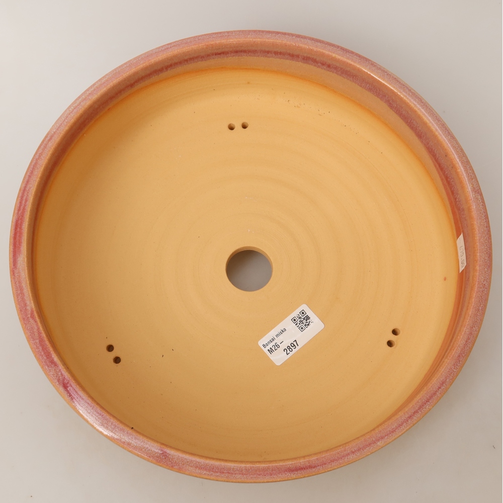 Vaso da bonsai in ceramica 27,5 x 27,5 x 7,5 cm, colore rosa