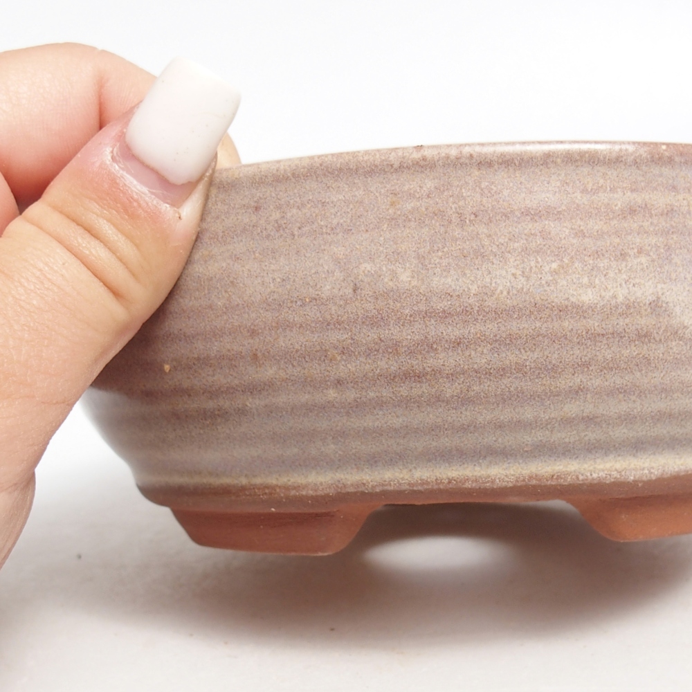 Ciotola bonsai in ceramica 14,5 x 14,5 x 5,5 cm, colore beige