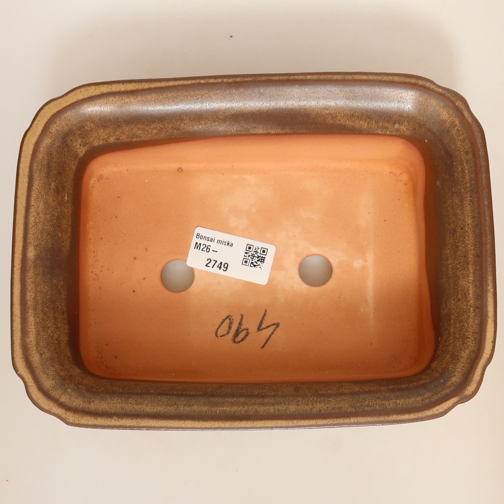 Ciotola in ceramica  20 x 15,5 x 5,5 cm, colore marrone