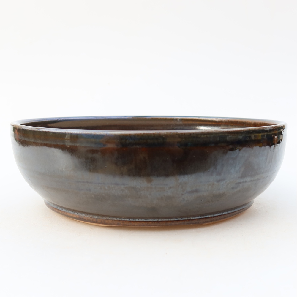 Ciotola per bonsai in ceramica 20 x 20 x 6 cm, marrone