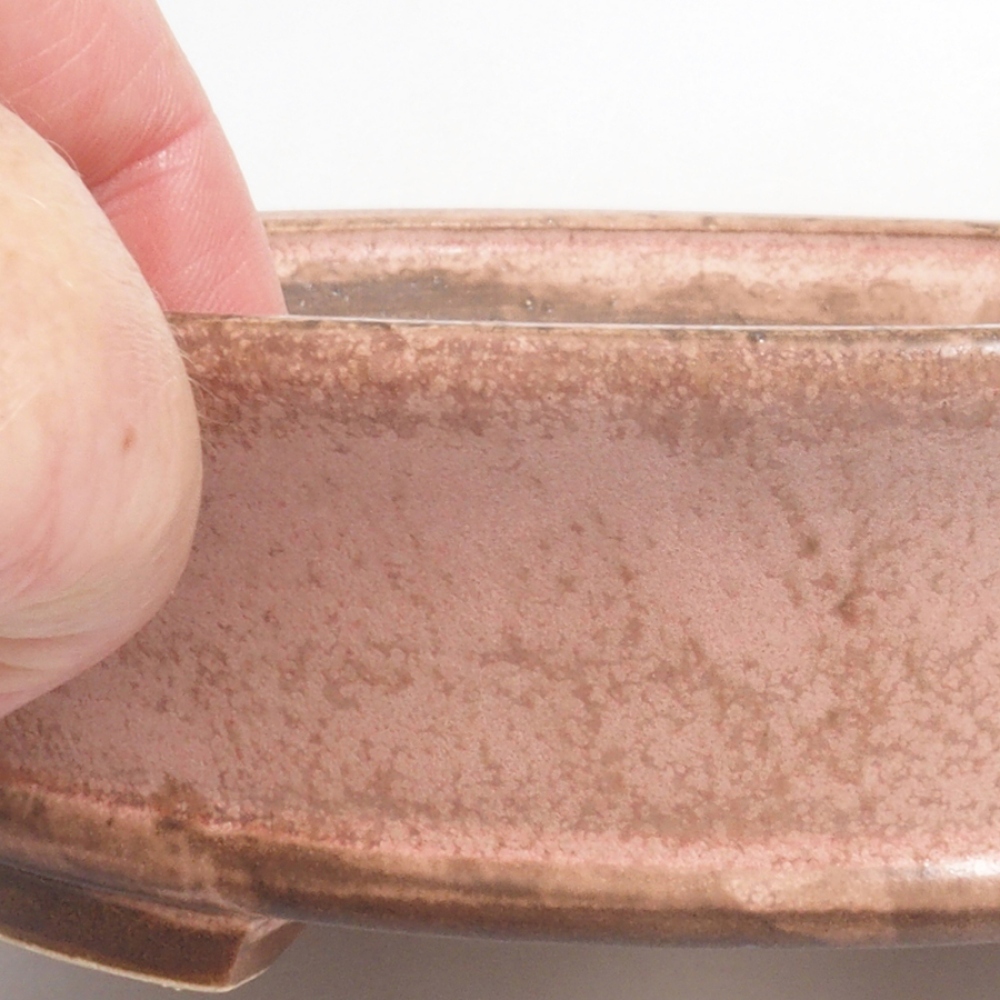 Ciotola per bonsai in ceramica 10 x 8,5 x 4 cm, marrone