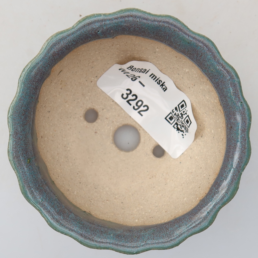 Vaso in ceramica per bonsai 7 x 7 x 3,5 cm, colore grigio
