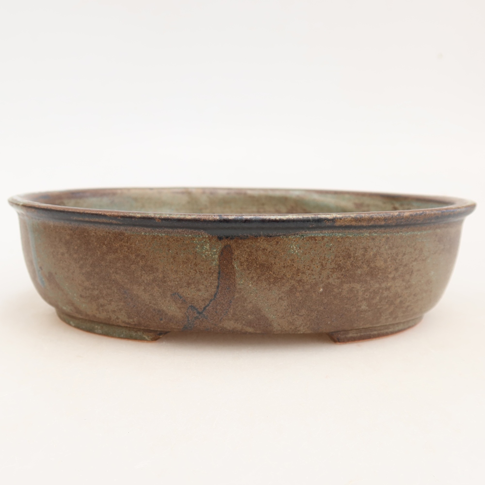 Vaso da bonsai in ceramica 19 x 14,5 x 5 cm, colore marrone