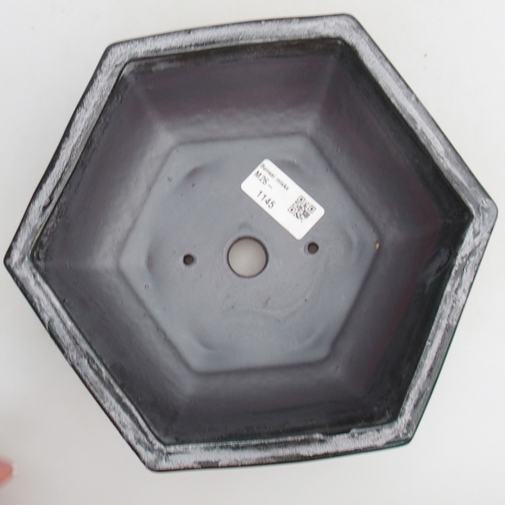 Ciotola bonsai in ceramica 21 x 18 x 7,5 cm, colore metallo