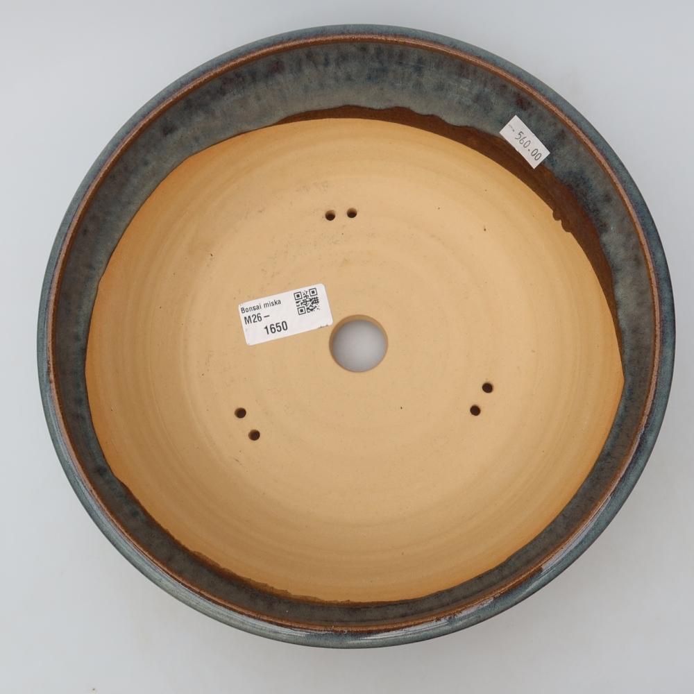 Vaso per bonsai in ceramica 24,5 x 24,5 x 7,5 cm, colore grigio