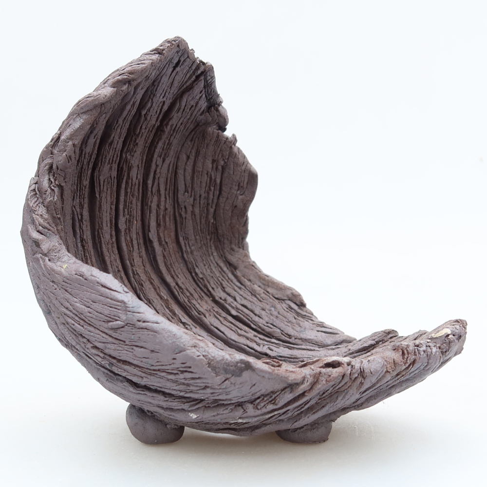 Guscio in ceramica  13,5 x 12,5 x 14 cm, colore marrone