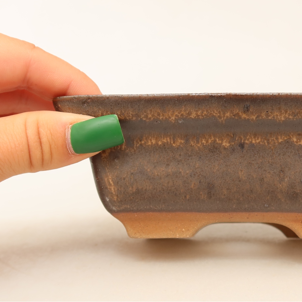Ciotola in ceramica  14,5 x 10 x 5 cm, colore marrone