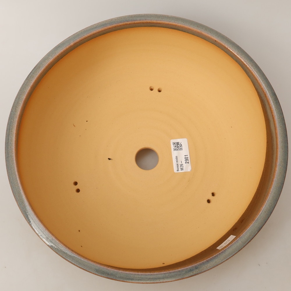 Vaso in ceramica per bonsai 28 x 28 x 9 cm, colore grigio