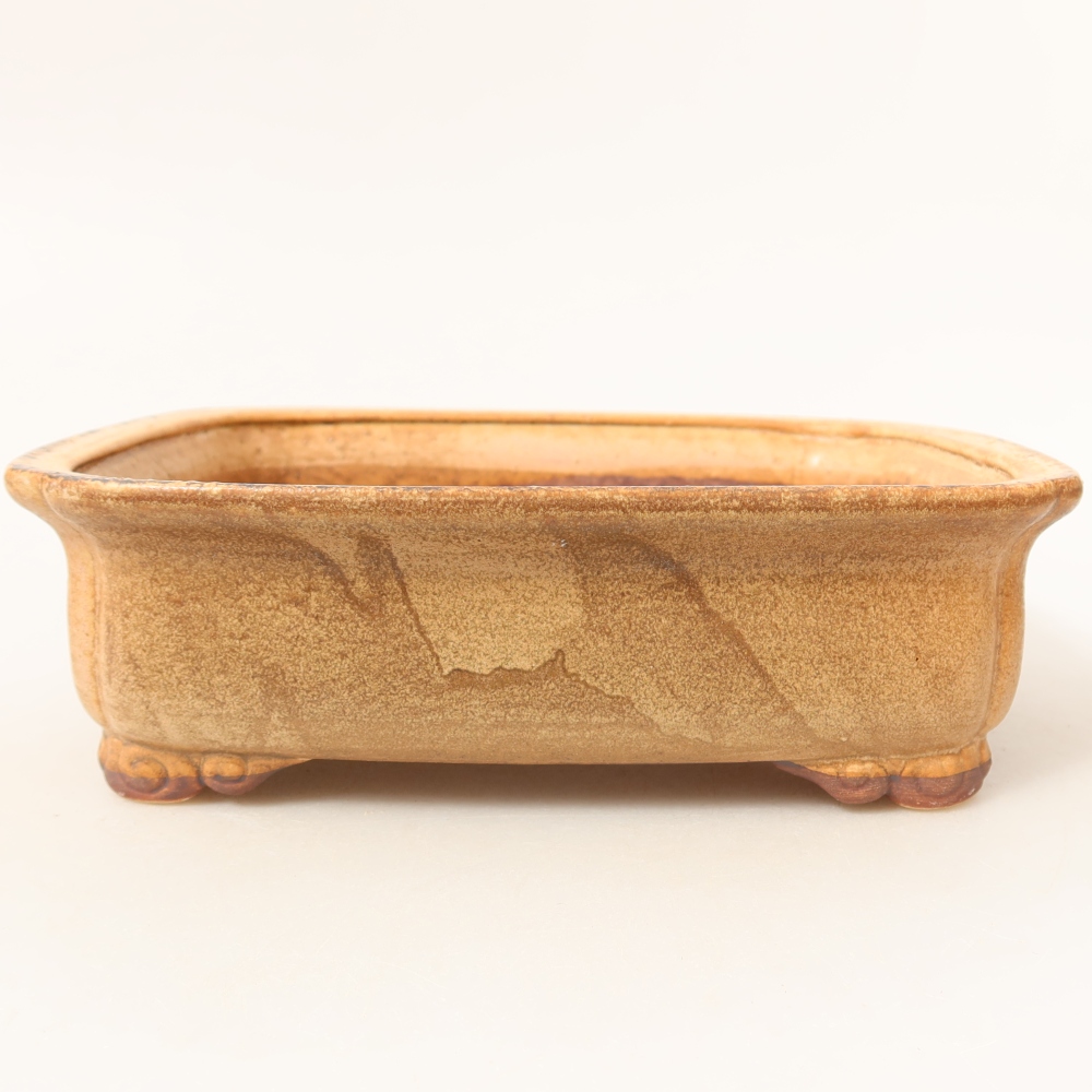Vaso da bonsai in ceramica 19,5 x 17 x 6 cm, colore rosa