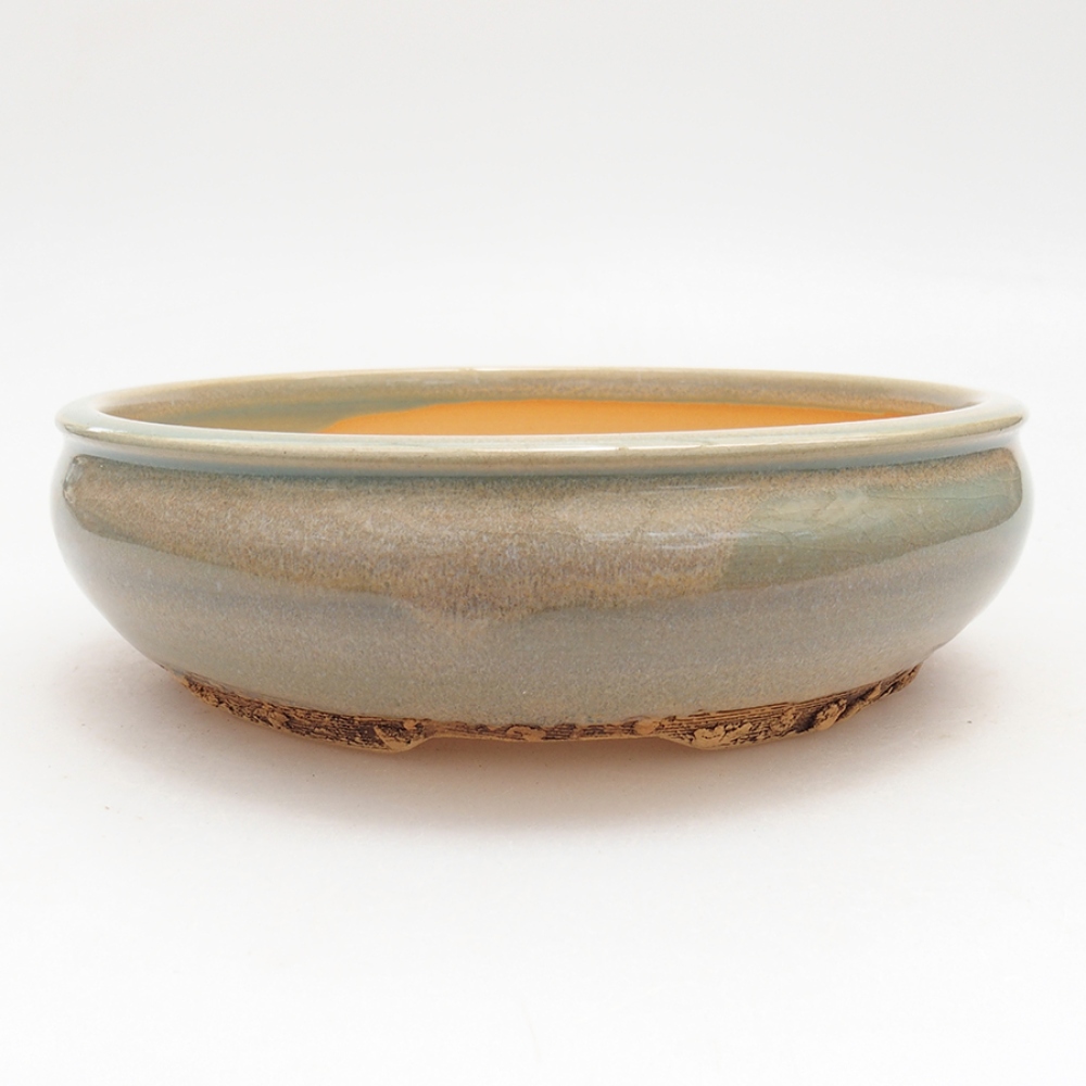 Ciotola per bonsai in ceramica 18 x 18 x 5,5 cm, verde