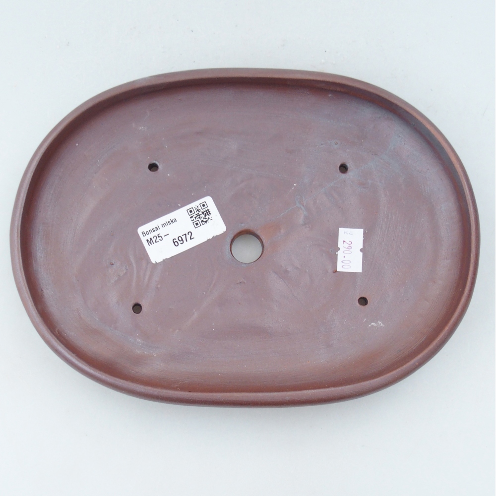 Ciotola bonsai in ceramica 26 x 26 x 8 cm, colore rosso