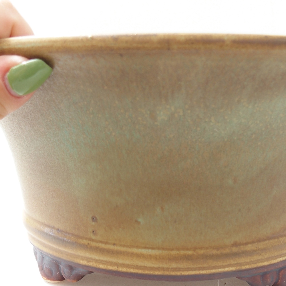 Ciotola bonsai in ceramica 24 x 24 x 11,5 cm, verde