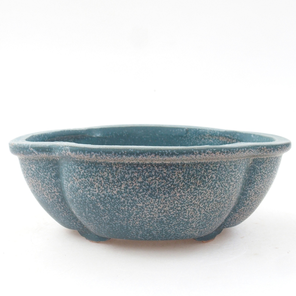Ciotola bonsai in ceramica 12,5 x 10 x 4,5 cm, colore blu