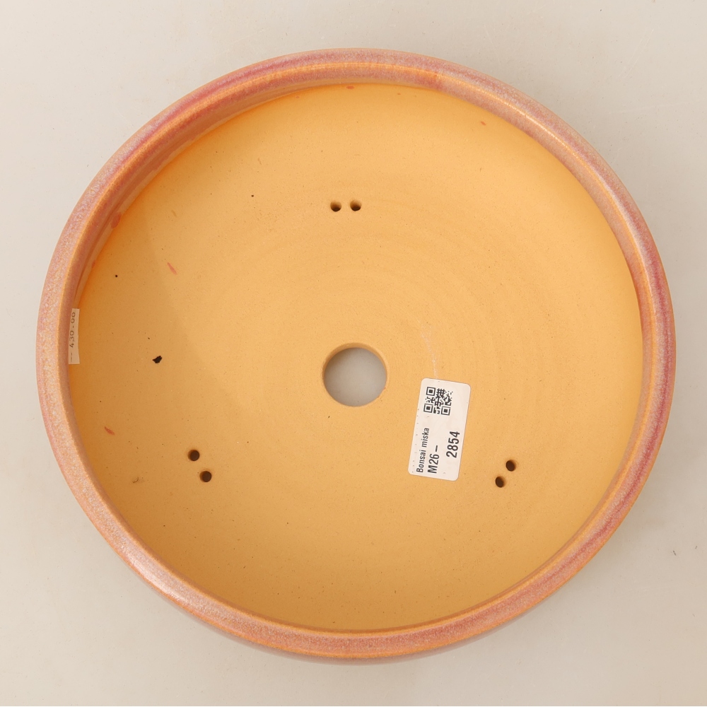 Vaso da bonsai in ceramica 23 x 23 x 7 cm, colore rosa