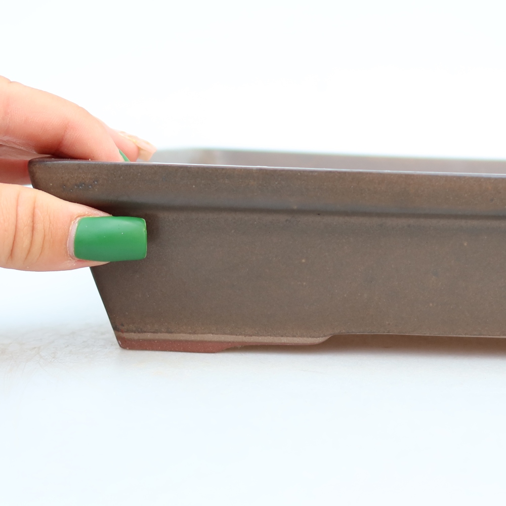 Ciotola in ceramica  26 x 20 x 5 cm, colore marrone