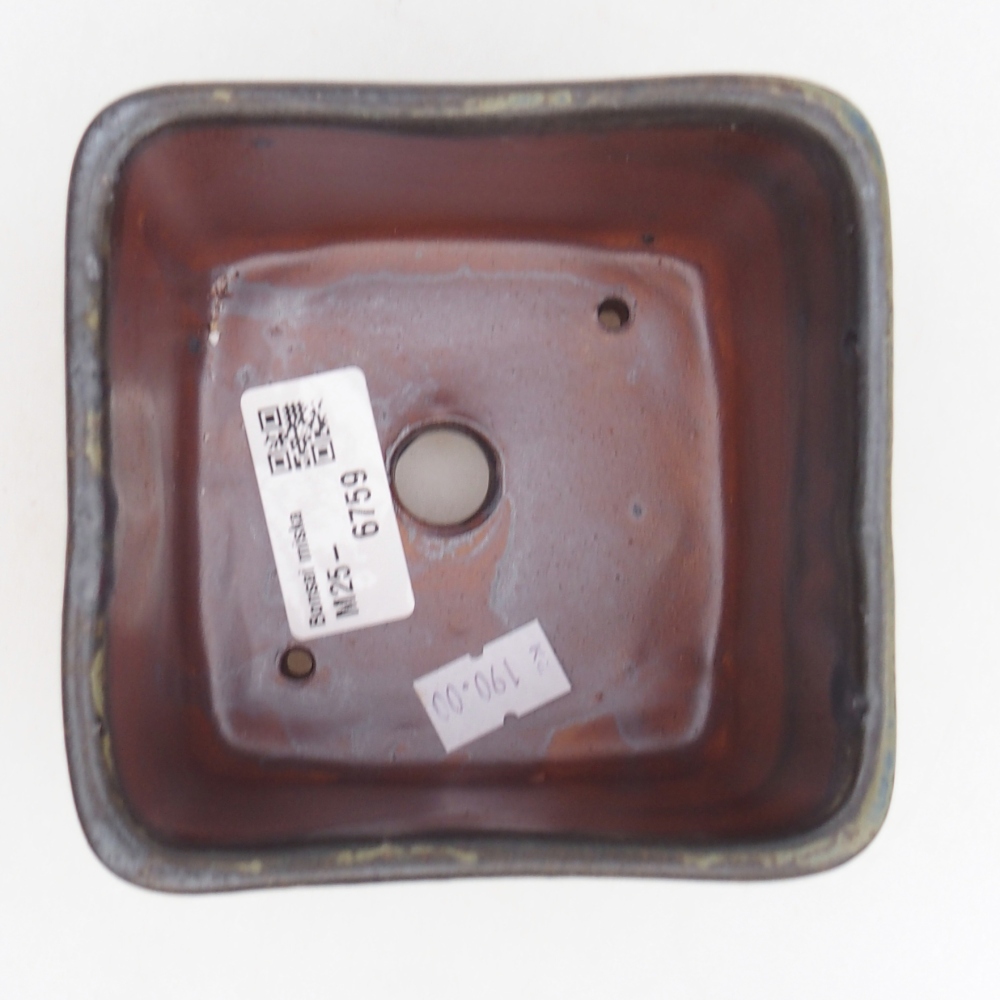 Ciotola per bonsai in ceramica 10 x 10 x 8,5 cm, marrone