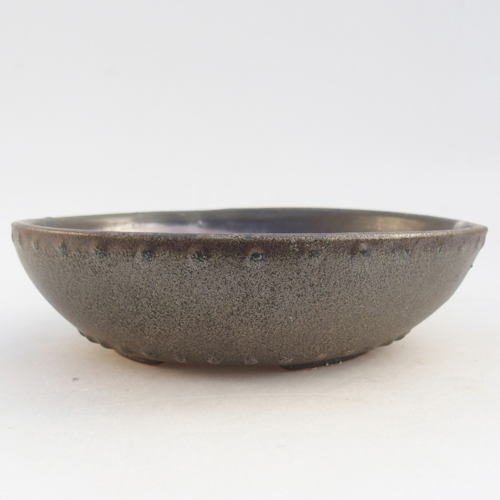 Ciotola bonsai in ceramica 17,5 x 17,5 x 5 cm, grigio