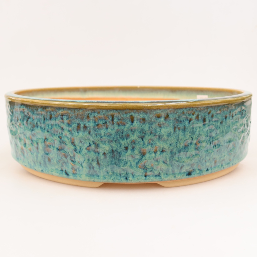 Vaso da bonsai in ceramica 31 x 31 x 8 cm, colore blu