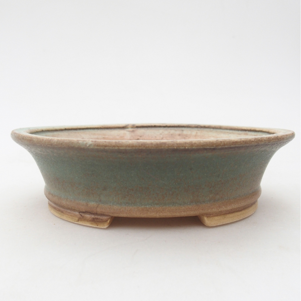 Ciotola per bonsai in ceramica 14,5 x 12,5 x 4 cm, verde