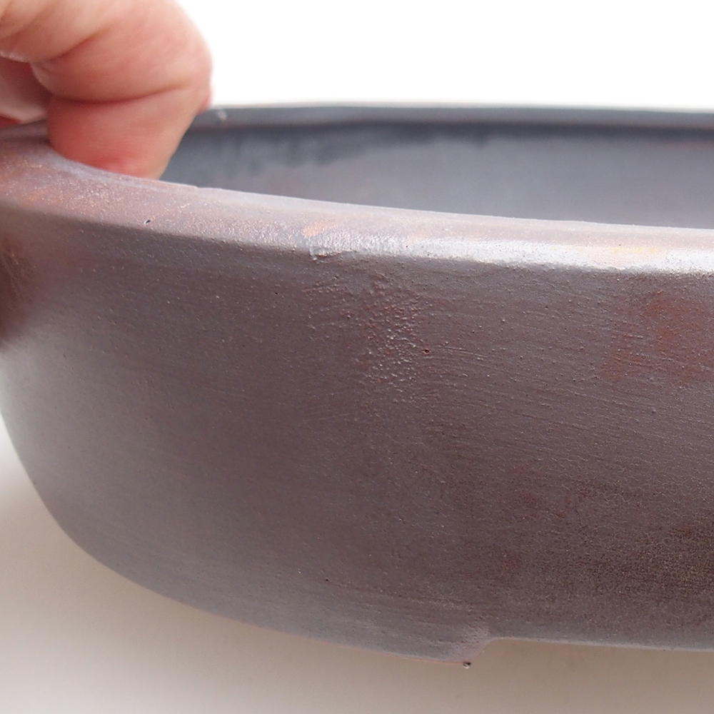 Ciotola bonsai in ceramica 26 x 20 x 5 cm, colore metallo