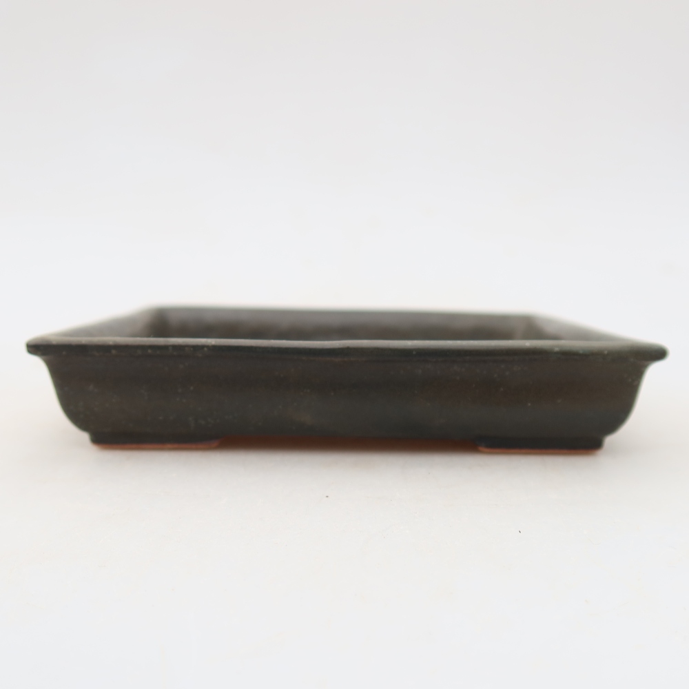 Vaso in ceramica per bonsai 13 x 10,5 x 2,5 cm, colore grigio