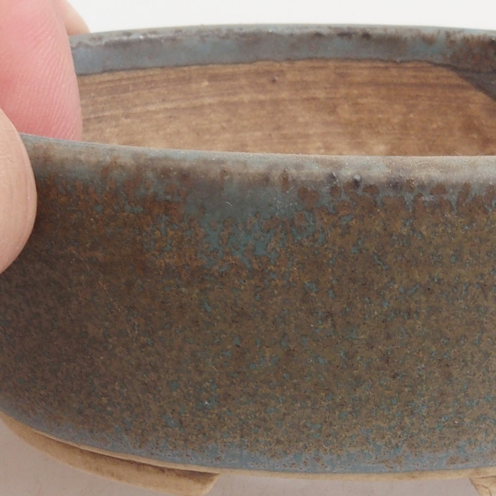 Ciotola per bonsai in ceramica 10 x 8,5 x 4 cm, marrone