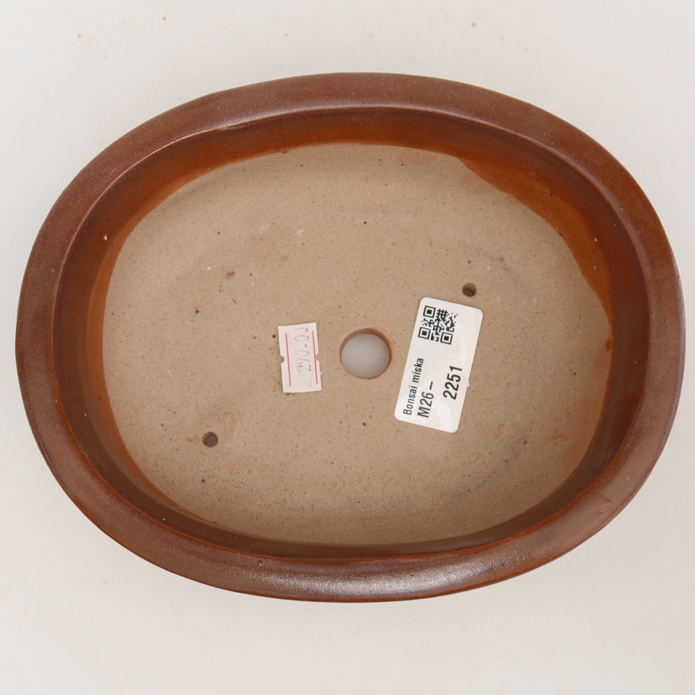 Vaso da bonsai in ceramica 18 x 14,5 x 5,5 cm, colore bordeaux