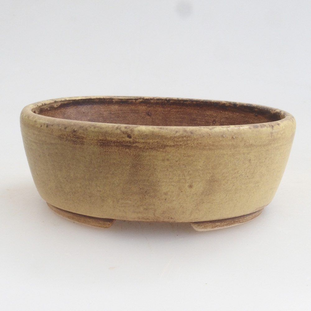 Ciotola per bonsai in ceramica 10 x 8,5 x 4 cm, marrone