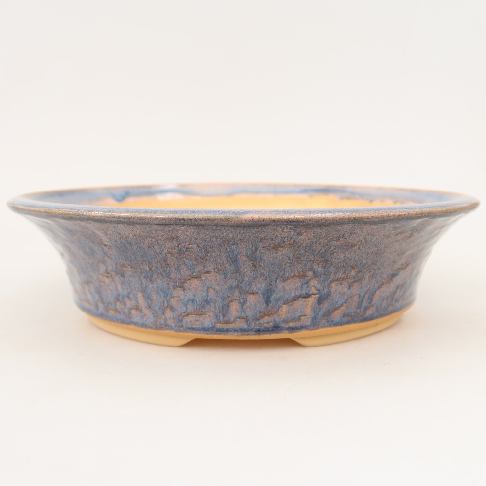 Vaso da bonsai in ceramica 27 x 27 x 7 cm, colore blu