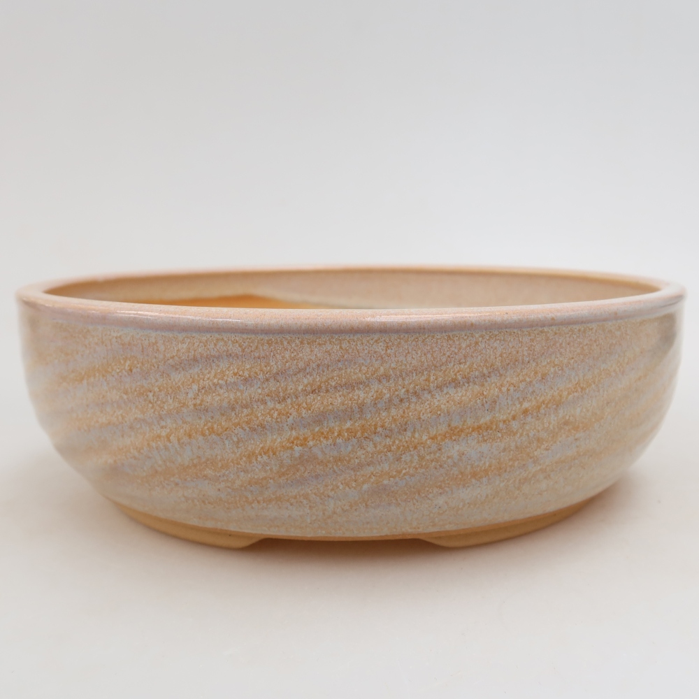 Vaso da bonsai in ceramica 21 x 21 x 6,5 cm, colore beige