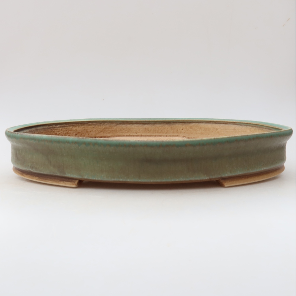 Ciotola bonsai in ceramica 31 x 27 x 4,5 cm, verde