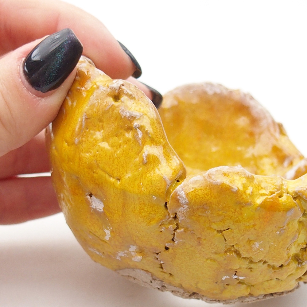 Conchiglia in ceramica 9 x 9 x 6 cm , giallo