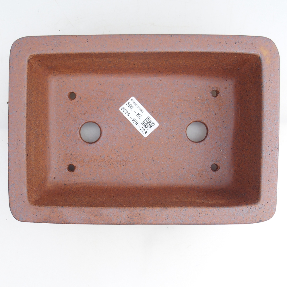 Ciotola per bonsai in ceramica 24 x 17 x 7 cm, marrone